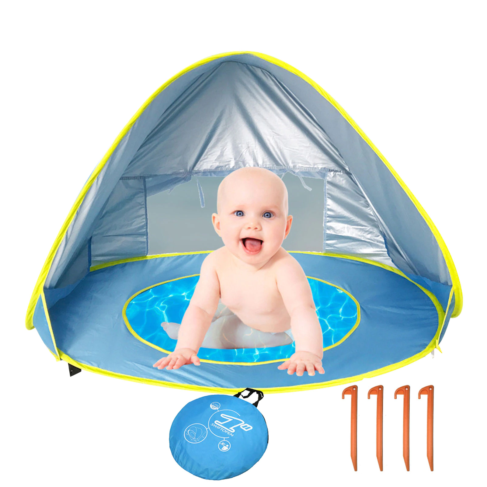 Cheap Goat Tents Baby Beach Tent With Pool Portable Foldable Sunshelter Waterproof Indoor Outdoor Camping Sunshade Beach Tent For Children Kids